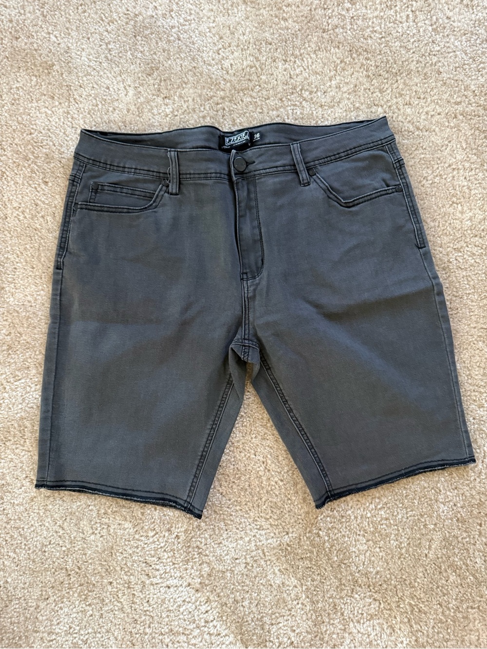Ezekiel Men's Charcoal Gray Denim Shorts